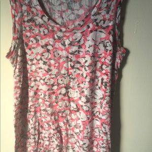 Womens M Simply Vera Pink and Grey Sleeveless T